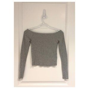 H&M Grey Off-the-Shoulder Top